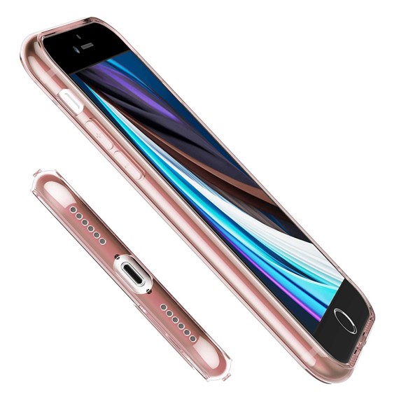 CaseUp Apple iPhone SE 2022 Kılıf Şeffaf Silikon Beyaz 3